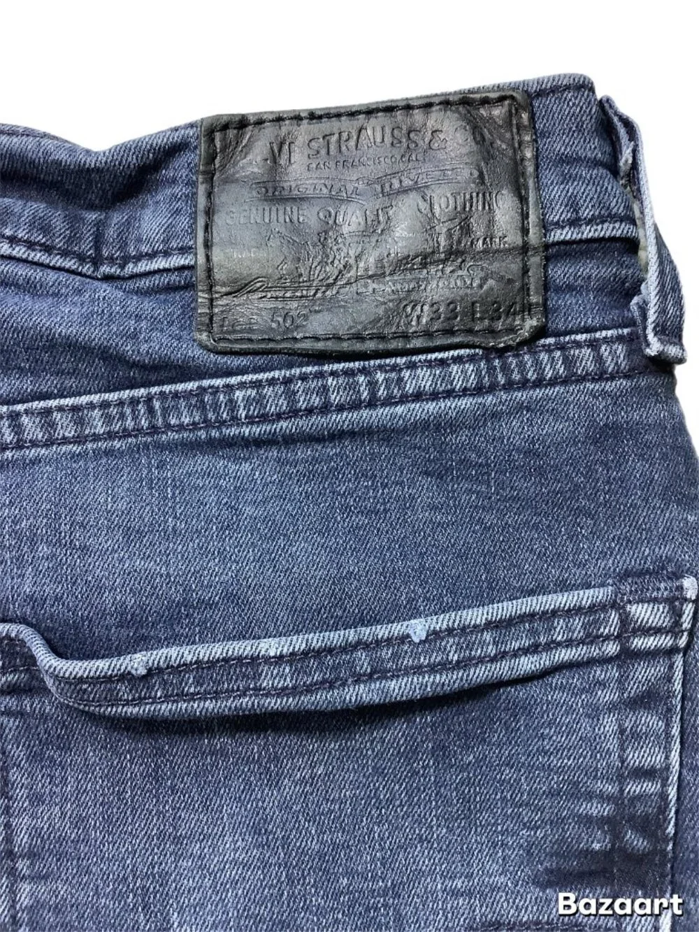 Levi’s 502 Tapered Fit Stretch Jeans Men’s 33x34 Dark Wash  Denim